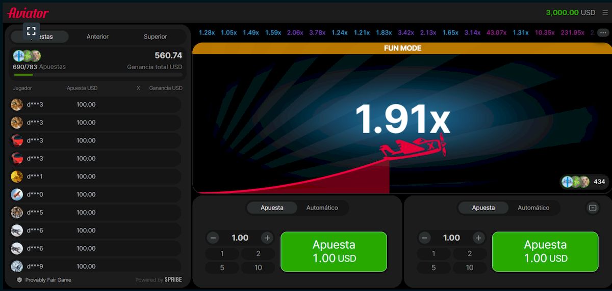 Historia real: ganancia de 5000 $ en el juego Crash Aviator en el casino 1win Argentina