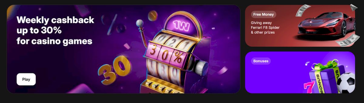 Juega a 1win: modo demo y juego con dinero real