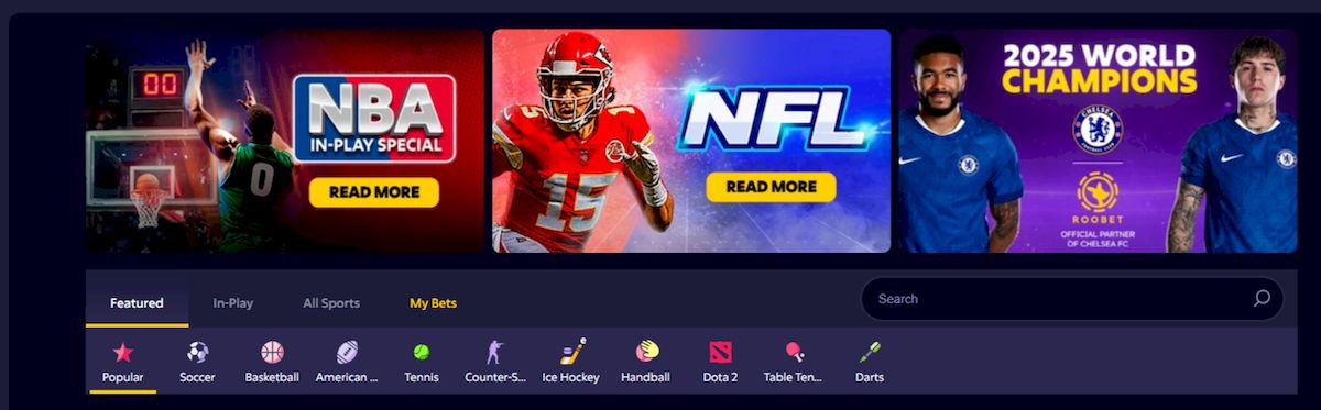 Aplicación móvil Roobet para Android e iOS